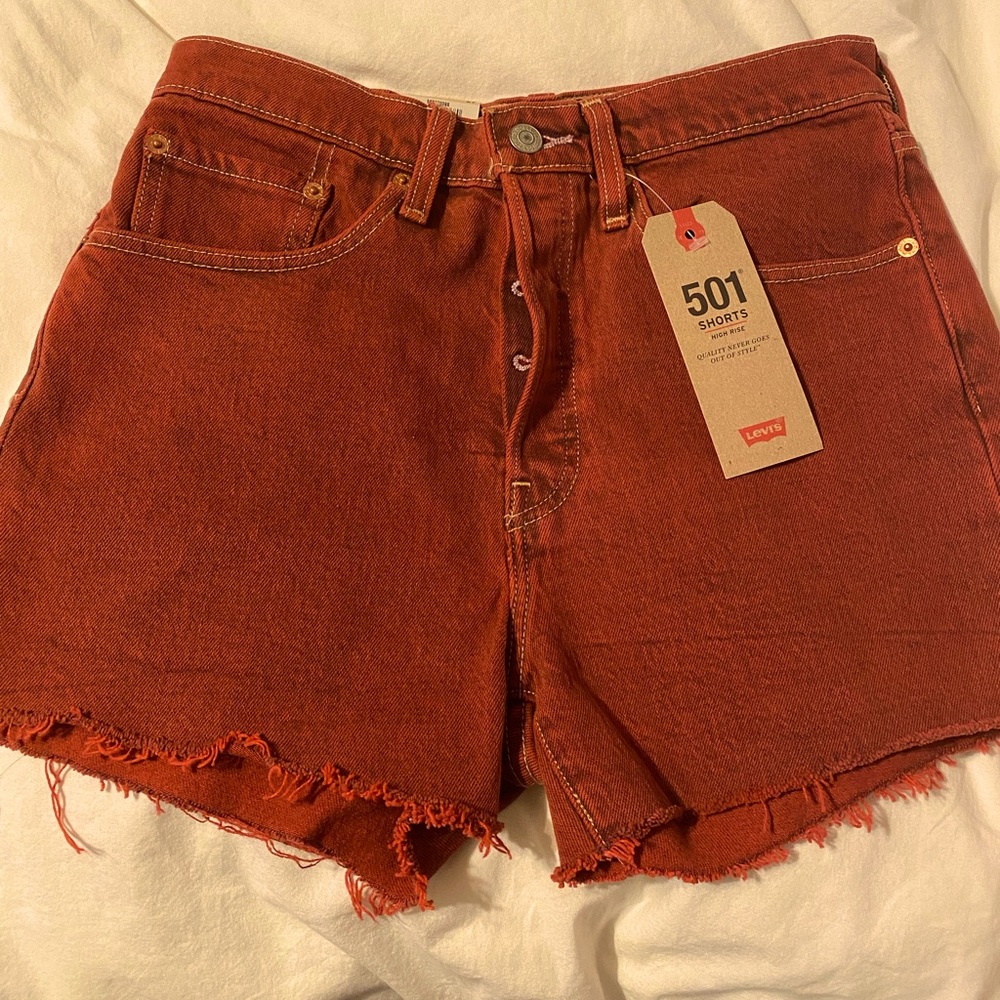 Levi 501 shorts high rise